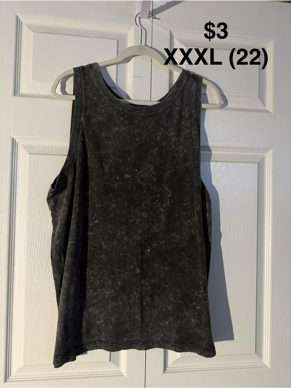 Time and Tru Washed Black Muscle Tank